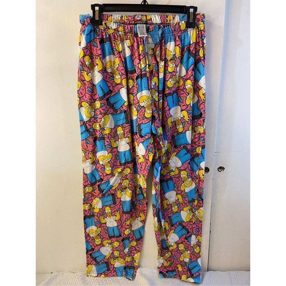 The Simpson Homer and Donuts pajamas‎ pants Womens large L rn# 82457